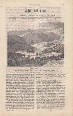 RYDAL LAKE, AND RESIDENCE OF THE POET WORDSWORTH & THE ARABS IN ETHIOPIA. A COMP