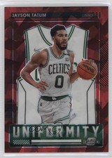 2021 Panini Contenders Optic Uniformity Red Cracked Ice Prizm Jayson Tatum x3y