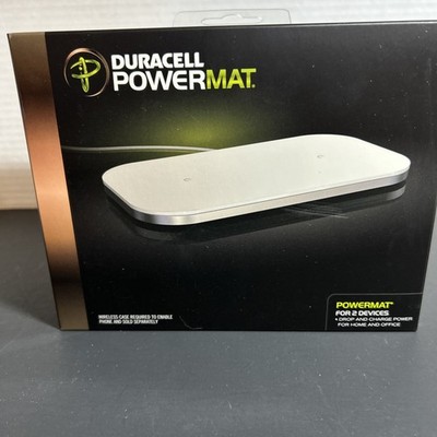 DURACELL Powermat for 2 Devices Wireless Charger - White - WORKS GREAT