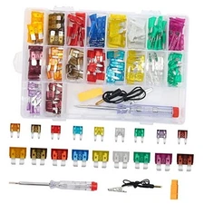 PCS Car Fuses Assortment Kit, with Car Fuse Tester and Fuse Puller,  Blade 180