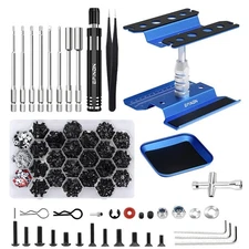 Blue RC Car Repair Work Stand with RC Screwdriver Kit 710 PCS RC Screws