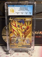 Pokemon Spada e Scudo CGC 10 Pristine Zamazenta V 212/202 Segreto Raro Oro