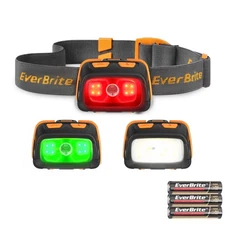 300 Lumens Headlamp with Red/Green/White Light Modes, Tail Light, Adjustable ...