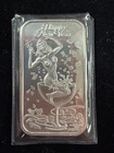 Crown Mint Beauties 1 Oz .999 Silver Bar Happy New Year Only 5000 Minted