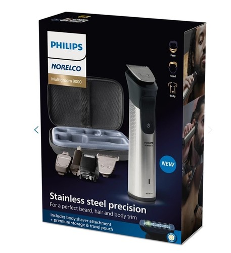 Philips Norelco Multigroom Series 9000-21 Piece Mens Grooming Kit- Beard, Body!