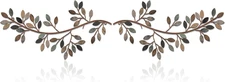 2 Pieces Metal Tree Leaf Wall Decor Vine Olive Branch Leaf Wall Art Wrought Iron