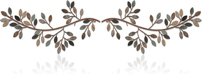 2 Pieces Metal Tree Leaf Wall Decor Vine Olive Branch Leaf Wall Art Wrought Iron