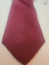 SAVILE ROW Tie Burgundy Geometric 100% Silk Men's NeckTie Vintage Made In USA