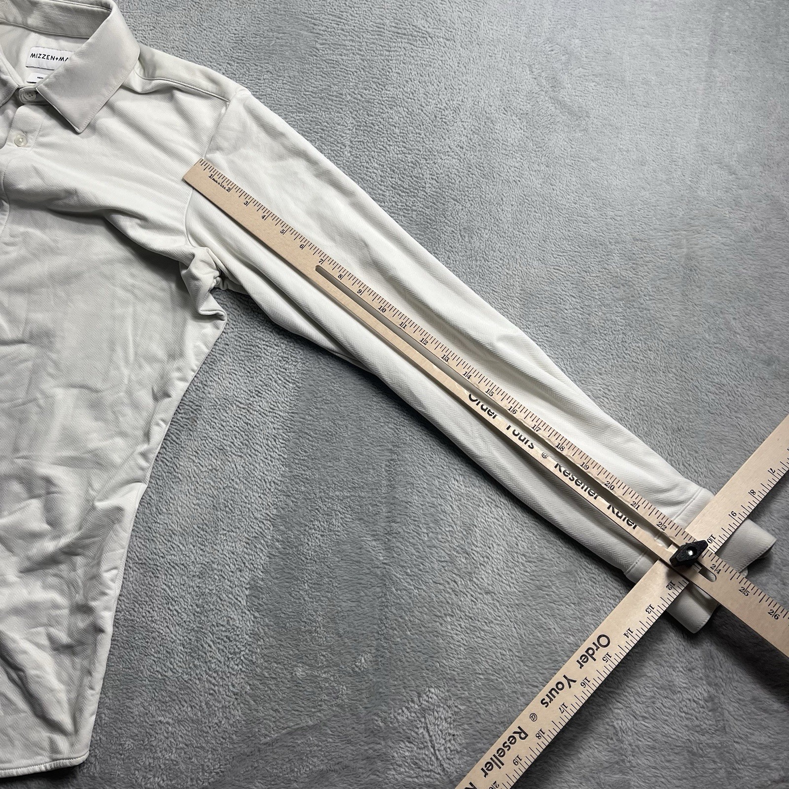 Mizzen+Main Solid White Button Down Performance M… - image 6