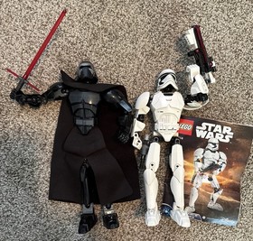 Lego Star Wars 75117 Kylo Ren & First Order Storm Trooper 75114 -Both Incomplete