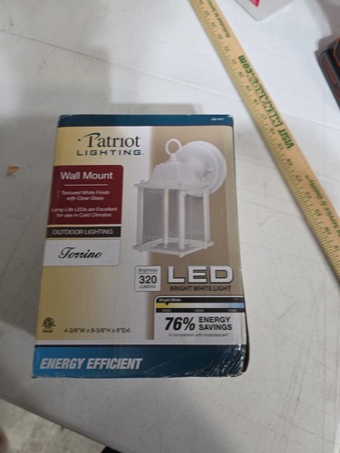 NEW-PATRIOT LIGHTING WALL MOUNT LED LIGHT 320 Lume Textured White Finish - Picture 6 of 9