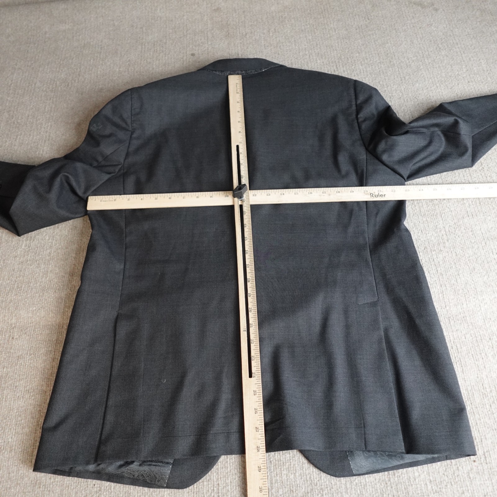 Jack Victor Jacket 44R Gray Solid Vitale Barberis… - image 5