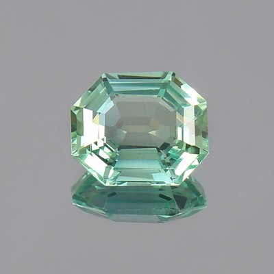 Light Green Brazilian Gemstone Radiant Loose Certified Jewelry Making 4.30 Ct