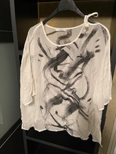 SULU Damen SHIRT. Gr. ENH Farbe: Grau/Weiss - gebraucht