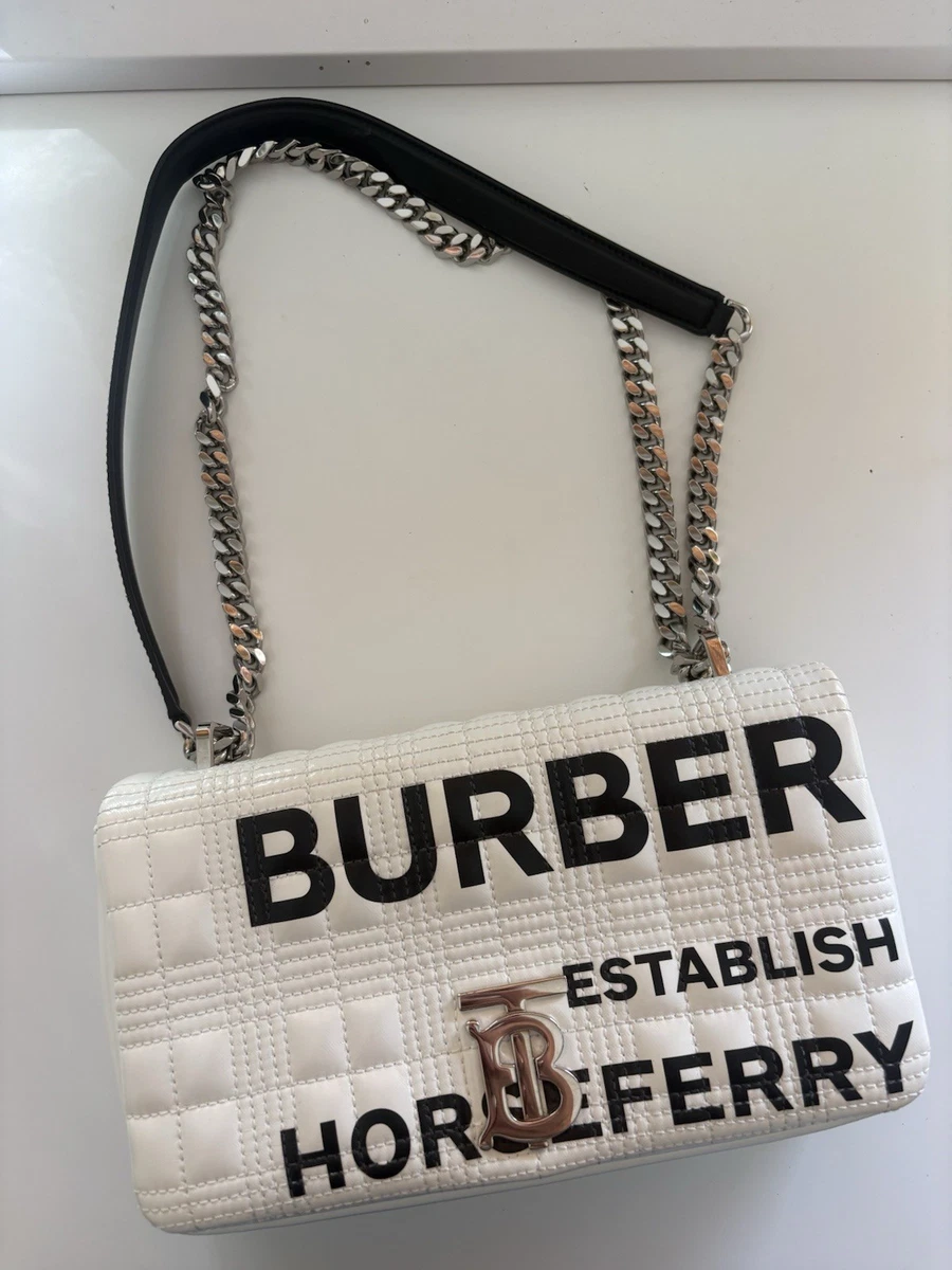 Burberry Leather Exterior White Bags & Handbags for Women for sale
