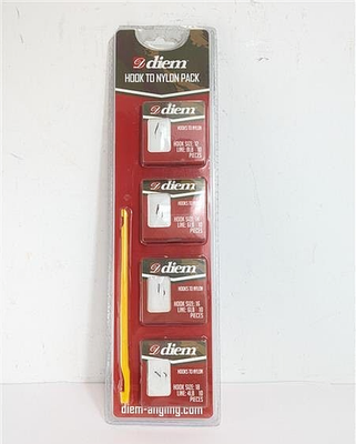 #ad Diem Hook to Nylon Pack – Pre Tied Fishing Hooks on Line GBP 4.99