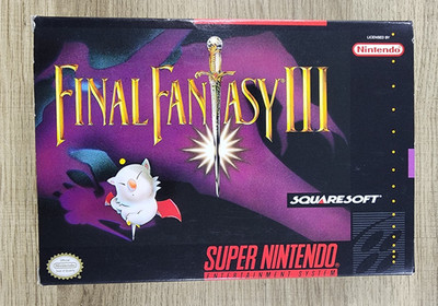 USED AUTHENTIC BOX ONLY - NO GAME - NO MANUAL -) FINAL FANTASY III (- SNES