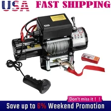 12V 12000LBS Electric Winch Wirerope Rope Truck For Jeep 12000LB Trailer 4WD KY