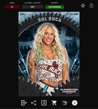 DIGITAL Topps WWE Slam 25 ELIMINATION CHAMBER Black - SOL RUCA