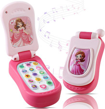 Baby Cell Phone Toy 12-18 Months, Toddler Play Phone with Light and Music, Presc
