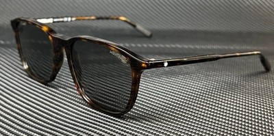 MONT BLANC MB0082S 002 Brown Havana Green Men's 53 mm Sunglasses