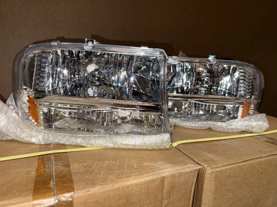 97-04 Dodge Dakota 98-03 Durango Clear 1-Piece Headlights L&R NEW USA Seller - Image 4 of 4