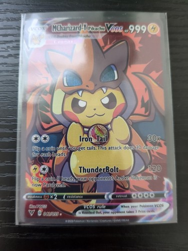 Mega Charizard Pikachu Pokemon Card Holo VSTAR VMAX GX EX Cosplay ART