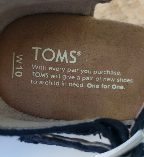 Tacones de cuña de corcho Toms Clarissa negros textiles texturizados para mujer talla 10 10007808 nuevos - Imagen 8 de 10