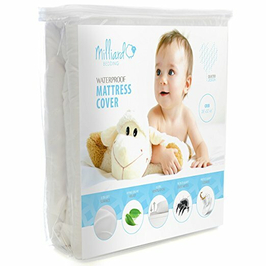 Milliard Quilted Waterproof Crib Toddler Mattress Protector Pad