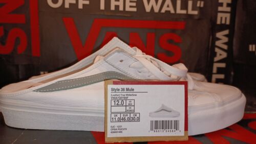 VANS Hombre 12 Estilo 36 Cuero Mula - Verdadero Blanco/Verde Hombre 12 - VN0A7Q5YB9F - Imagen 3 de 12