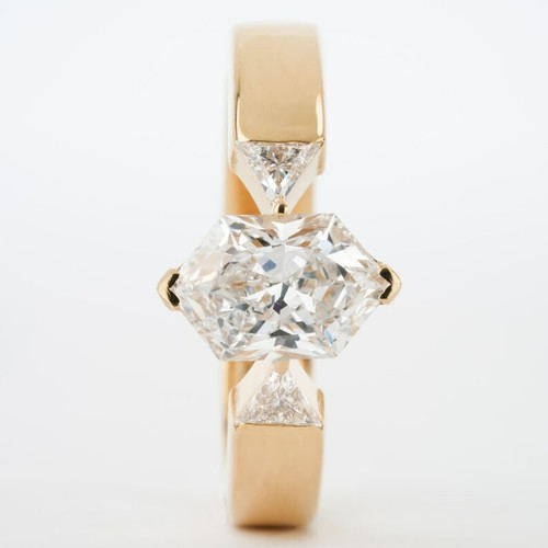 Dutch Marquise Cut Lab Grown Diamond Ring Three Stone Antique Wedding Ring G/VS1 - Picture 3 of 15