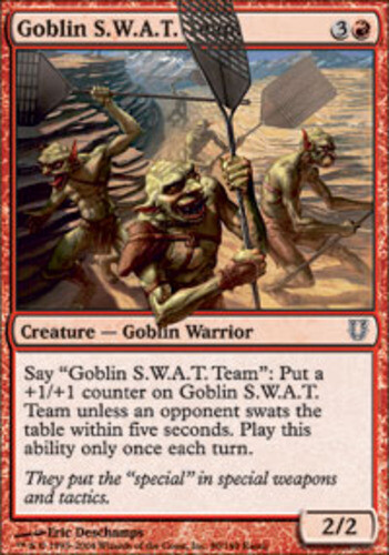 Goblin S.W.A.T. Team ~ Near Mint Unhinged UltimateMTG Magic Red Card - Picture 1 of 1