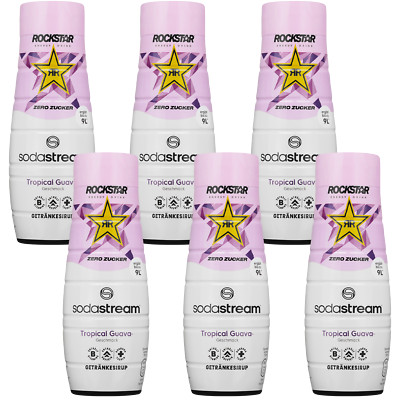NEU Sodastream Rockstar Sirup Tropical Guava Zero 6x440ml Energy Drink