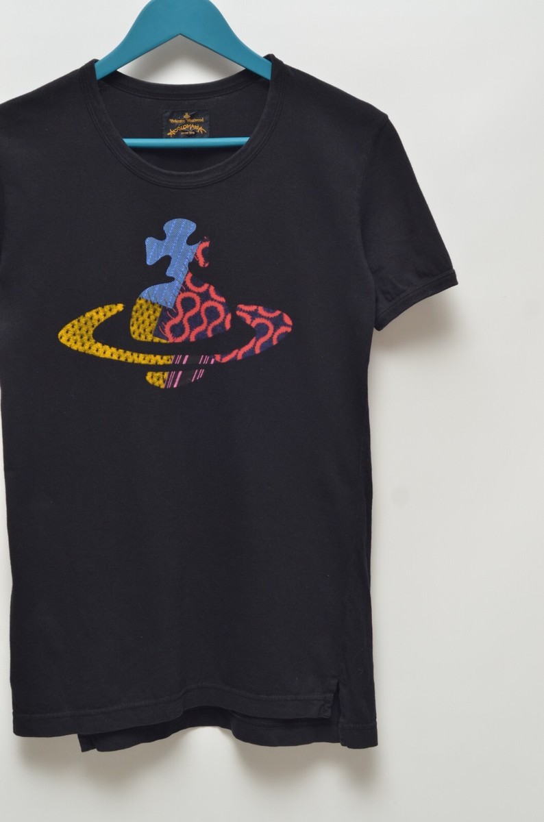 Vivienne Westwood Anglomania Women's Black Cotton Tee Shirt Vivienne Westwood Anglomania Women's Black Cotton Tee Shirt