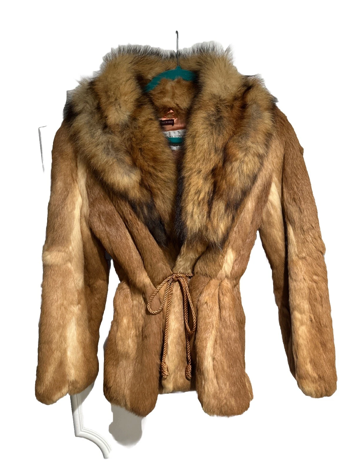 SAINT LAURENT (YSL) Cappotto vintage pelliccia Jacques Saint Laurent donna marrone medio SPLENDIDO