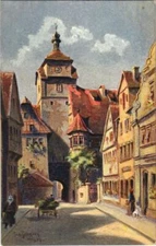 CPA AK Rothenburg- Weisser Turm GERMANY (1075405)