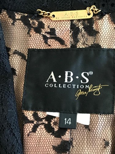 Ladies Dressy Black Fitted Blazer Evening Jacket ~ Lace Lined ABS Collection 14 - Picture 3 of 13