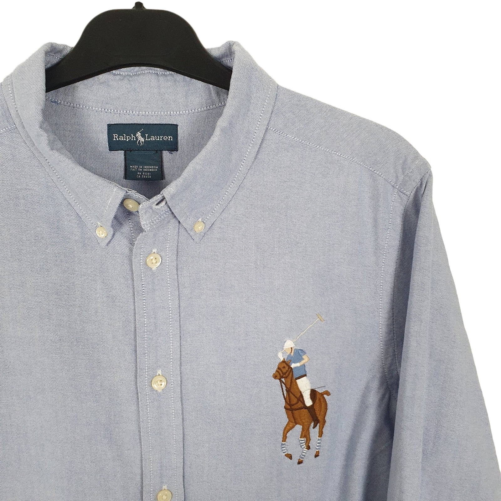 RALPH LAUREN Blue Shirt Long Sleeve Casual Mens S image 2
