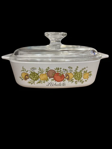 Corning Ware Spice of Life A-1-B L'Echalote Corelle 1 Qt Casserole W/Lid VTG