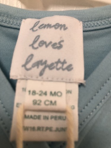 NEW Lemon Loves Layette Blue Ruffle Dress Sz 18 - 24 Months NWT - Picture 5 of 7