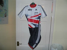 Adidas SKY Team SS Skinsuit --- GB OFFICIAL Authentic cycling bike padded shorts