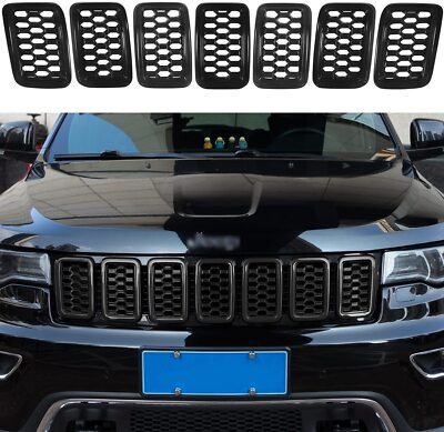 Front Kühlergrill Einsätze Grill Guard Trim für Jeep Grand Cherokee 2017-2022