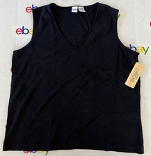 Cherokee women s Black Tank Top-Large casual, comfy All-American