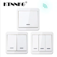 Wireless Light Switch RF Remote Control Receiver Wall Mounted Smart Home Tools