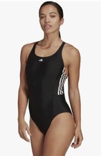 adidas Damen Mid 3 Stripes Swimsuit Badeanzug Wettkampf-Schwimmanzug Gr.40   C52