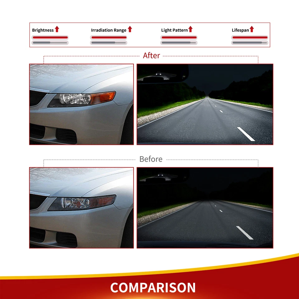 Par de faros proyectores negros para Acura TSX (CL9) 2004-2007 Foto 3 de 4