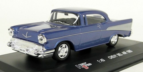 High Speed 1/43 Scale - Chevy Bel Air Metallic Blue 1965 diecast model car - Picture 3 of 4