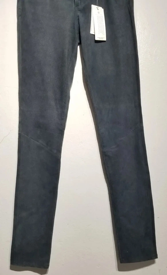 Adriano Goldschmied The Legging Super Skinny Gray Suede Womens 29 Pants $998 New - Image 3 of 4