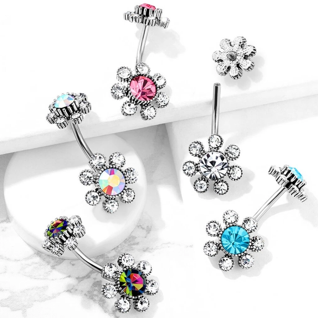 Internally threaded belly button ring deals