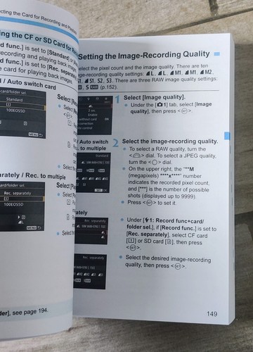 Canon EOS 5DS Colour Instruction Manual Printed Size A5 Professionally Bound - Picture 9 of 10